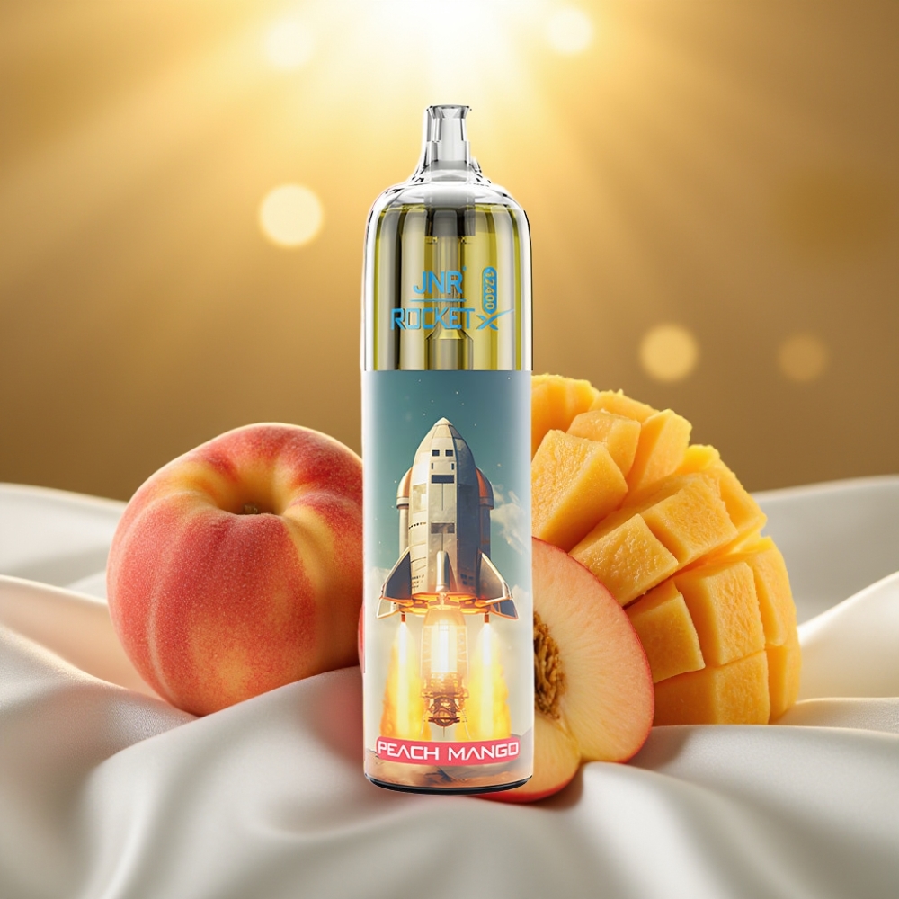 JNR Rocket-X 12400 Puffs Pêche Mangue - Airflow Réglable, 25ml, 5% Nicotine