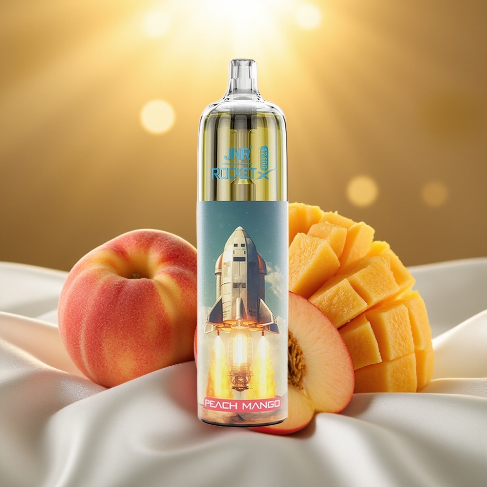 JNR Rocket-X 12400 Puffs Pêche Mangue - Airflow Réglable, 25ml, 5% Nicotine