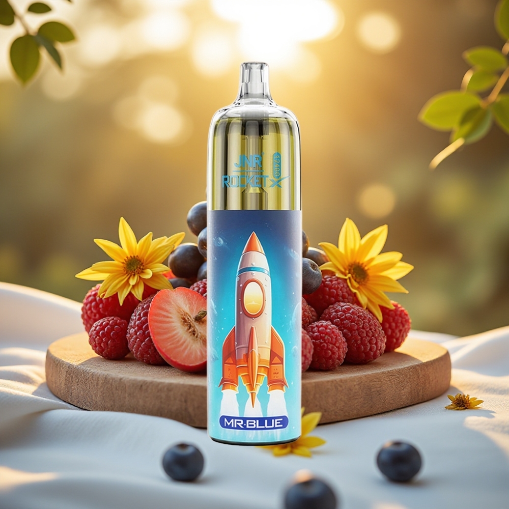 JNR Rocket-X 12400 Puffs avec Airflow Réglable, 25ml, Batterie 850mAh, Mr Bleu