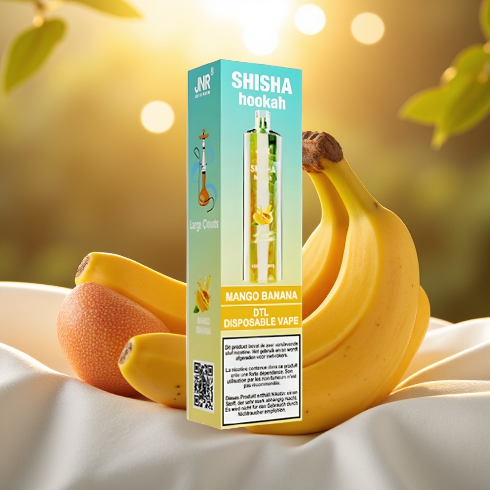JNR Shisha Hookah Mangue Banane 12000 Puffs 24ml 750mAh