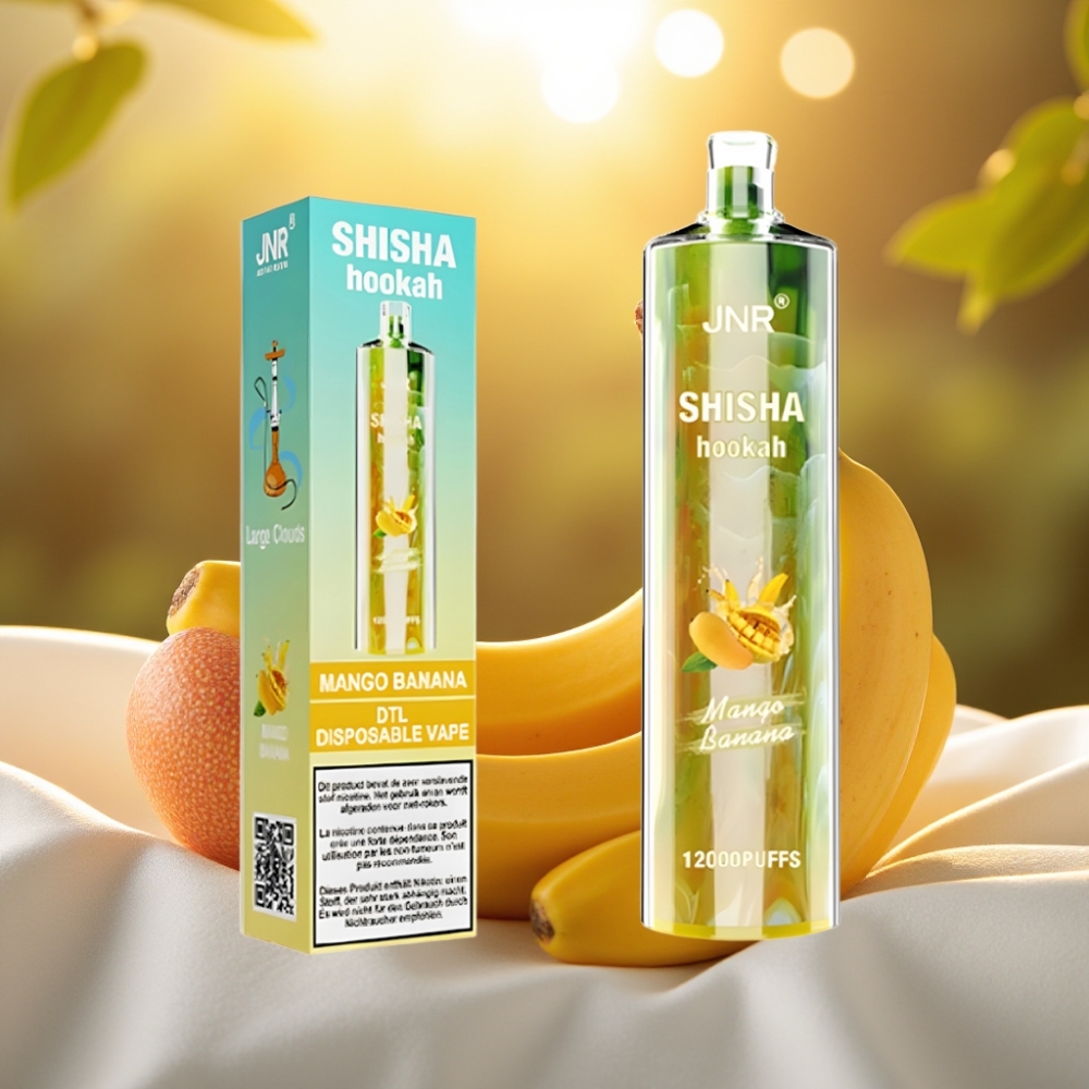 JNR Shisha Hookah Mangue Banane 12000 Puffs 24ml 750mAh