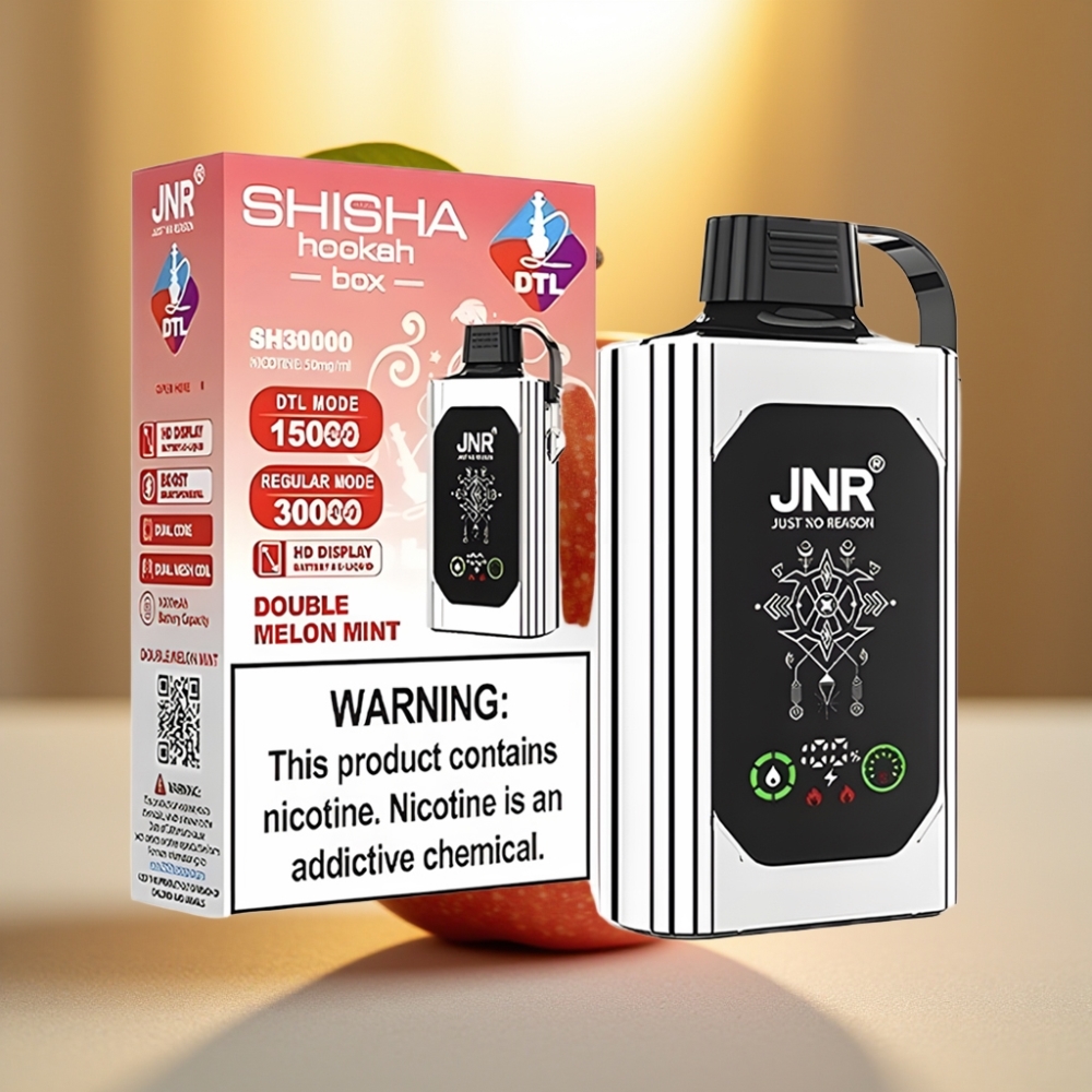 JNR Shisha Hookah Box 20500 Puffs Double Pomme - 25ml, 1000mAh, Dual Mesh Coil
