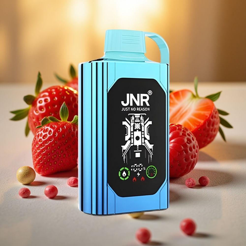 JNR Shisha Hookah Box 20500 Puffs Fraise Framboise Bonbon - 25ml, Dual Mesh Coil, Type-C