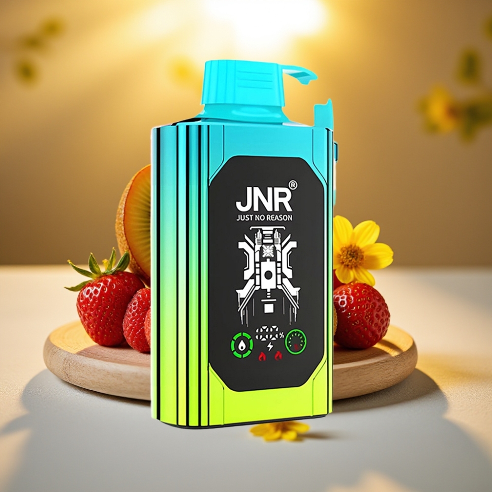 JNR Shisha Hookah Box 20500 Puffs Fraise Kiwi - 25ml, Dual Mesh Coil, Type-C