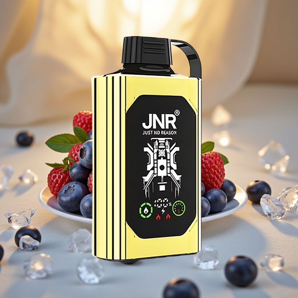 JNR Shisha Hookah Box 20500 Puffs Glace Myrtille - 25ml, Dual Mesh Coil, Type-C