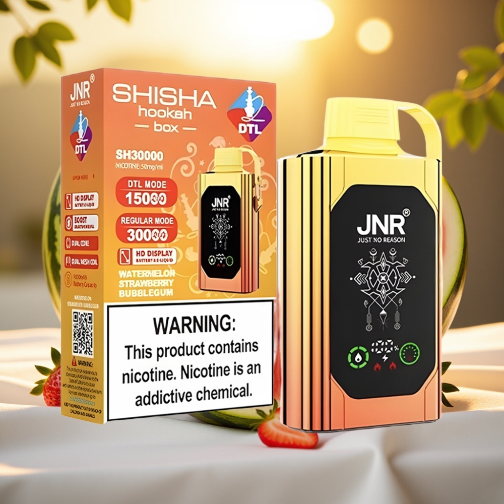 JNR Shisha Hookah Box 20500 Puffs Pastèque Fraise Bubblegum - 25ml, 1000mAh, Type-C