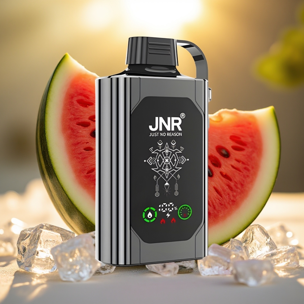 JNR Shisha Hookah Box 20500 Puffs - Pastèque Glacée, 25ml, 1000mAh, Dual Mesh Coil