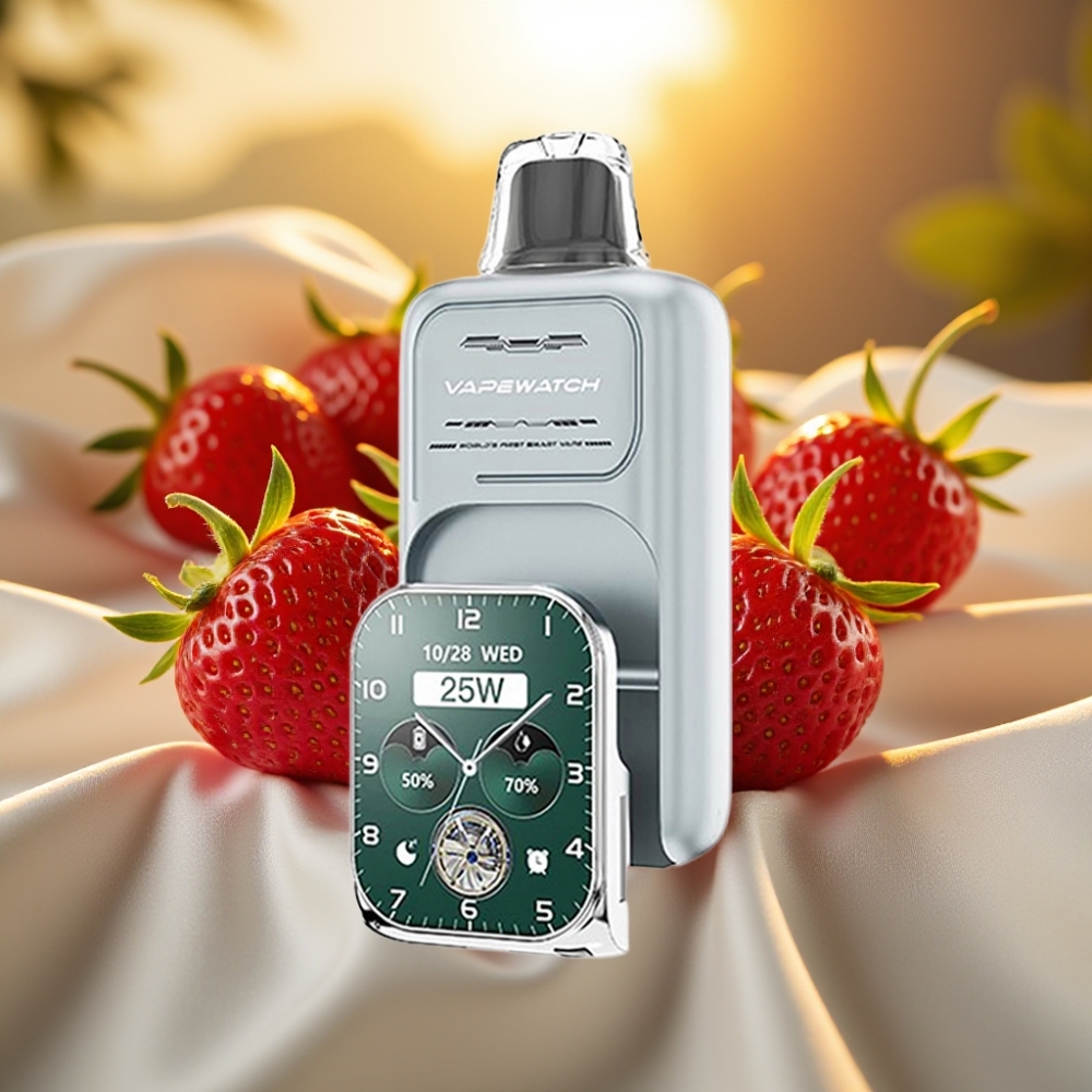 JNR VapeWatch 30000 Puffs Fraise Glacée - 19mL, 5%, Charge Type-C