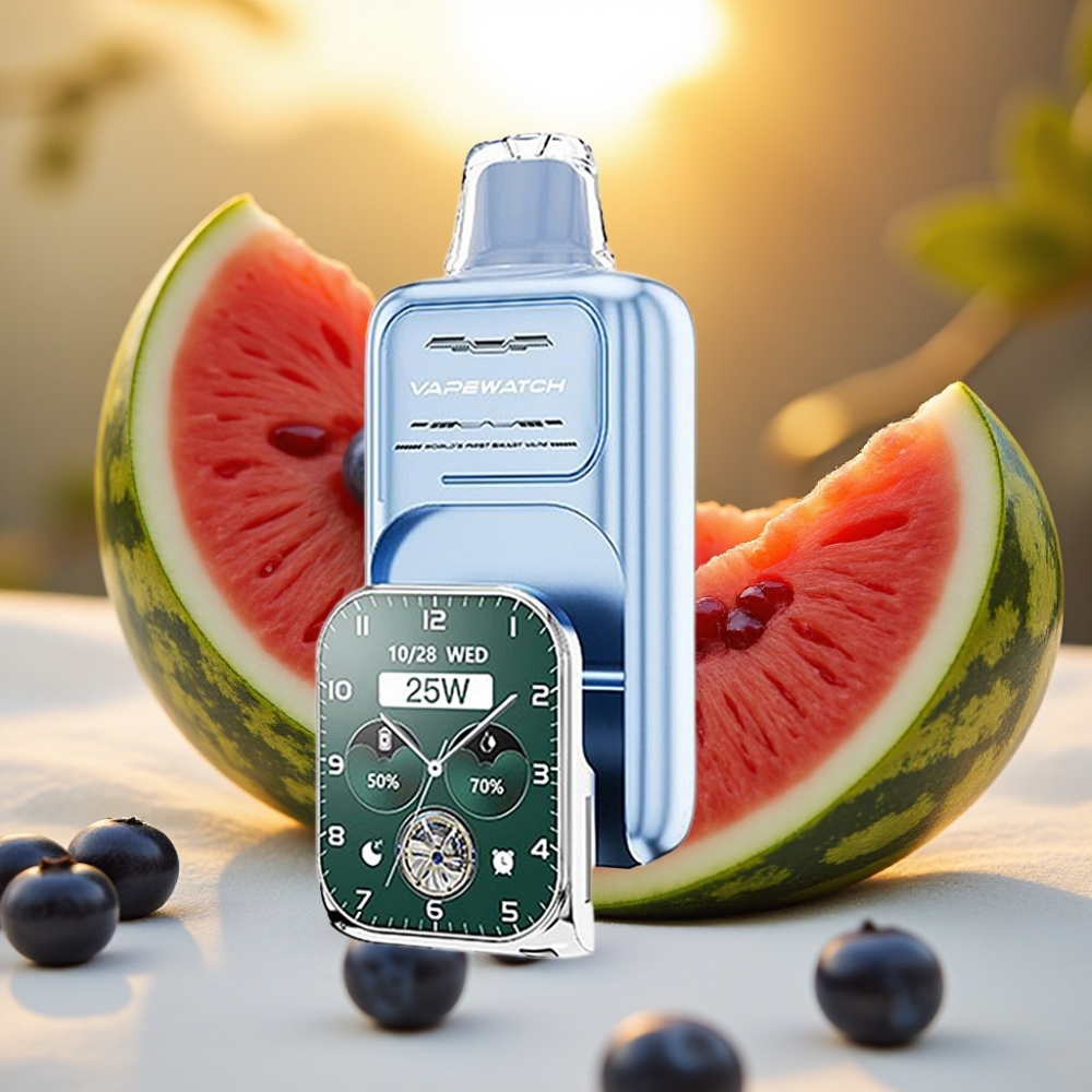 JNR VapeWatch 30000 Puffs Myrtille Pastèque - 19mL, 5%, Dual Mesh Coil