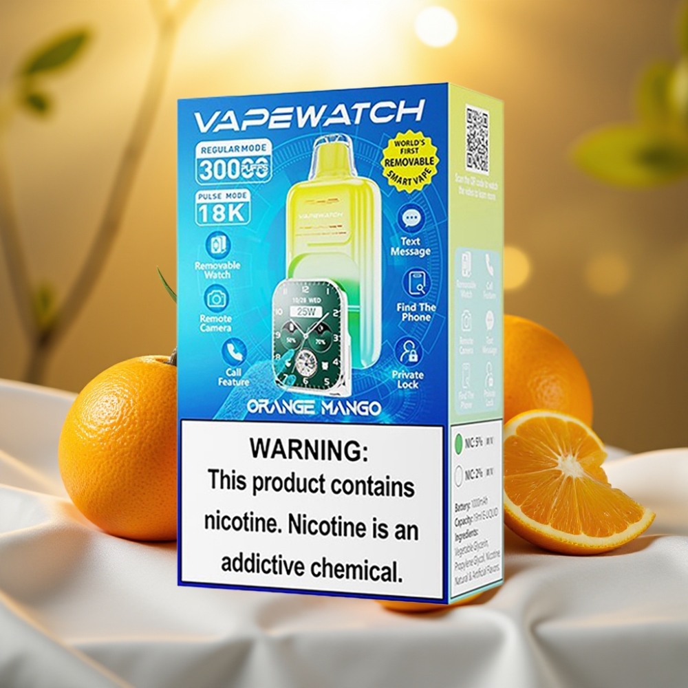 JNR VapeWatch 30000 Puffs Orange Mangue - 30 000 bouffées, 19mL, 5%