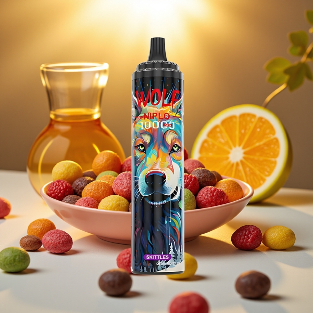 JNR Wolf Niplo 10000 Puffs - 20ml/5%/Type-C - Skittles (Arlequin)