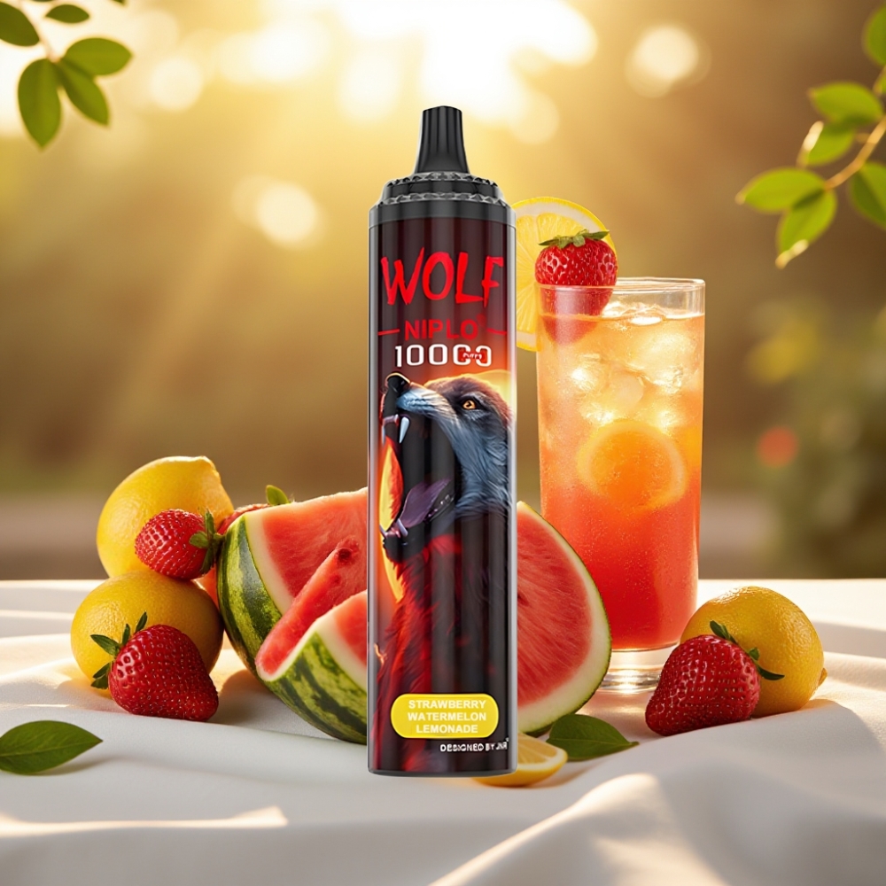 JNR Wolf Niplo 10000 Puffs - 20ml, 650mAh, 5% - Fraise Pastèque Citronnade