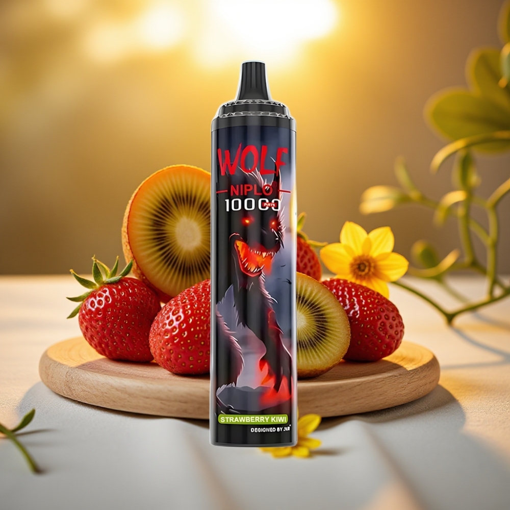 JNR Wolf Niplo 10000 Puffs Fraise Kiwi - 20ml, 5%, Type-C