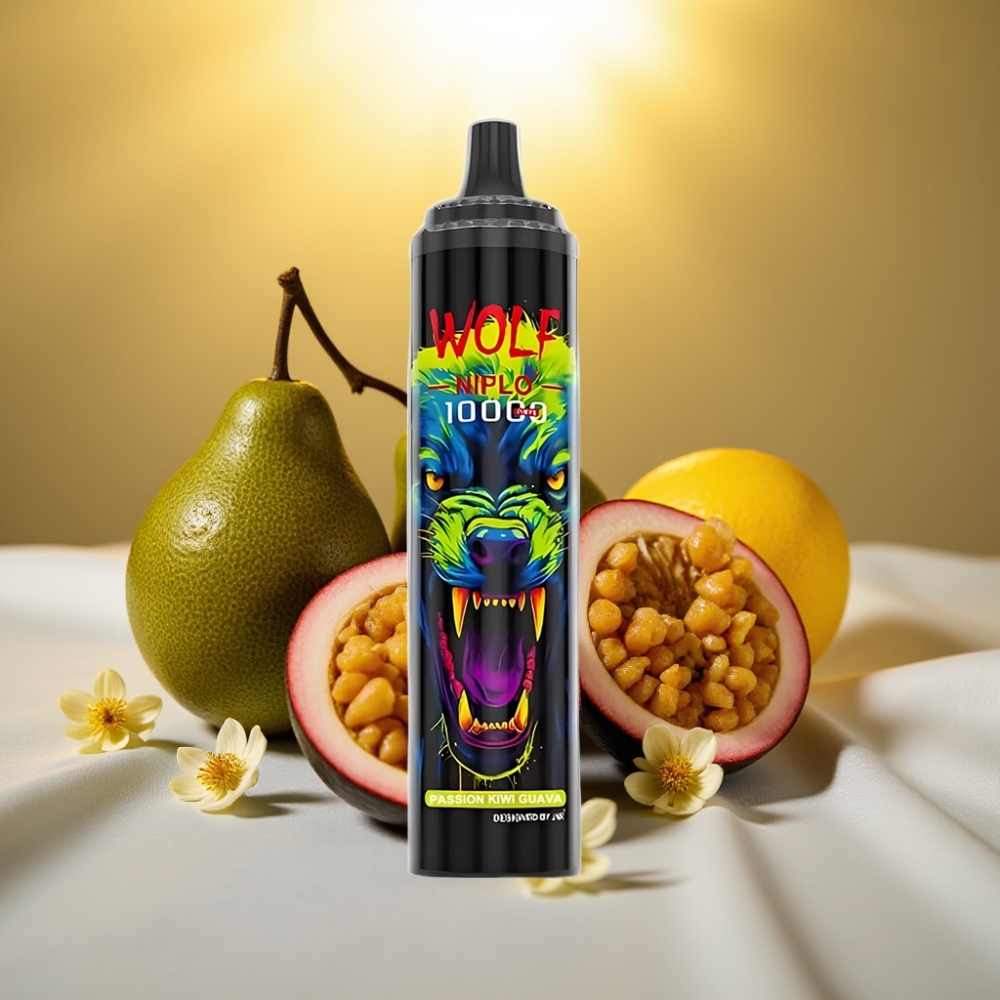JNR Wolf Niplo 10000 Puffs Passion Fruit Kiwi Goyave - 20ml, 5%, Type-C