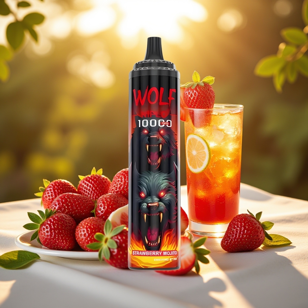 JNR Wolf Niplo Fraise Mojito - 10000 Puffs, 20ml, 5%