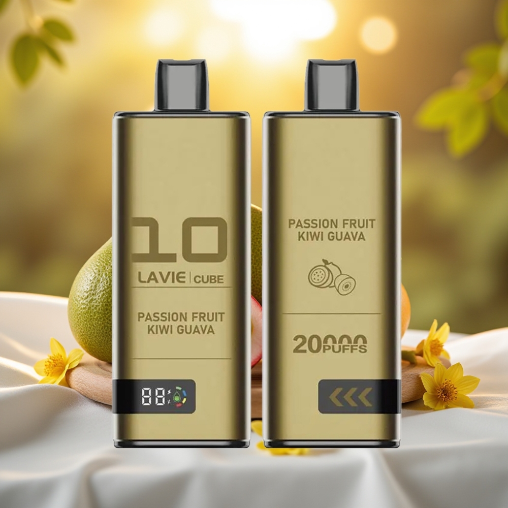Lavie Cube 20000 Puffs Disposable Vape Fruit de la Passion Kiwi Goyave 28ML 5%