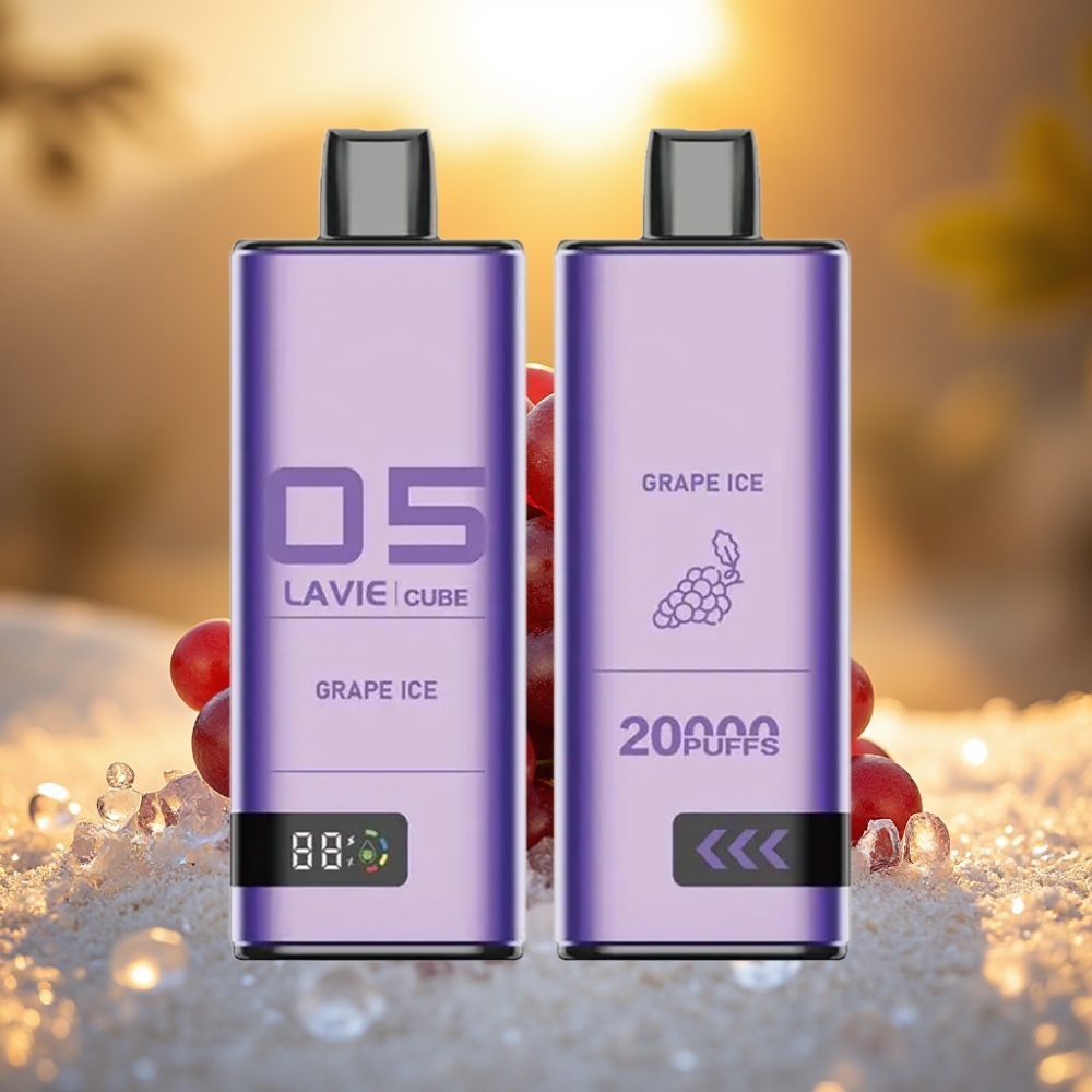 Lavie Cube 20000 Puffs Disposable Vape Glace au Raisin 28ML 5% Type C