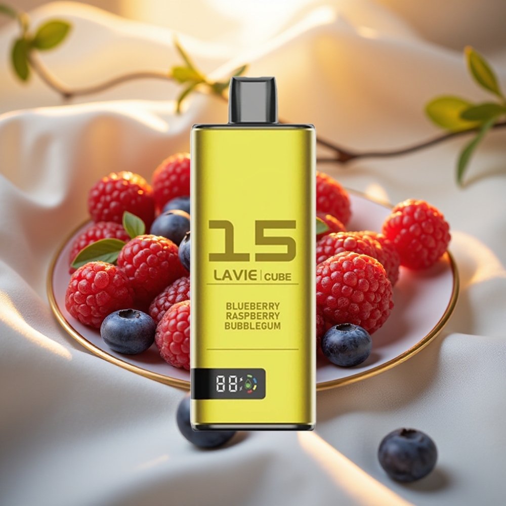 Lavie Cube 20000 Puffs Disposable Vape Myrtille Framboise Bubblegum - 28ML, 5%