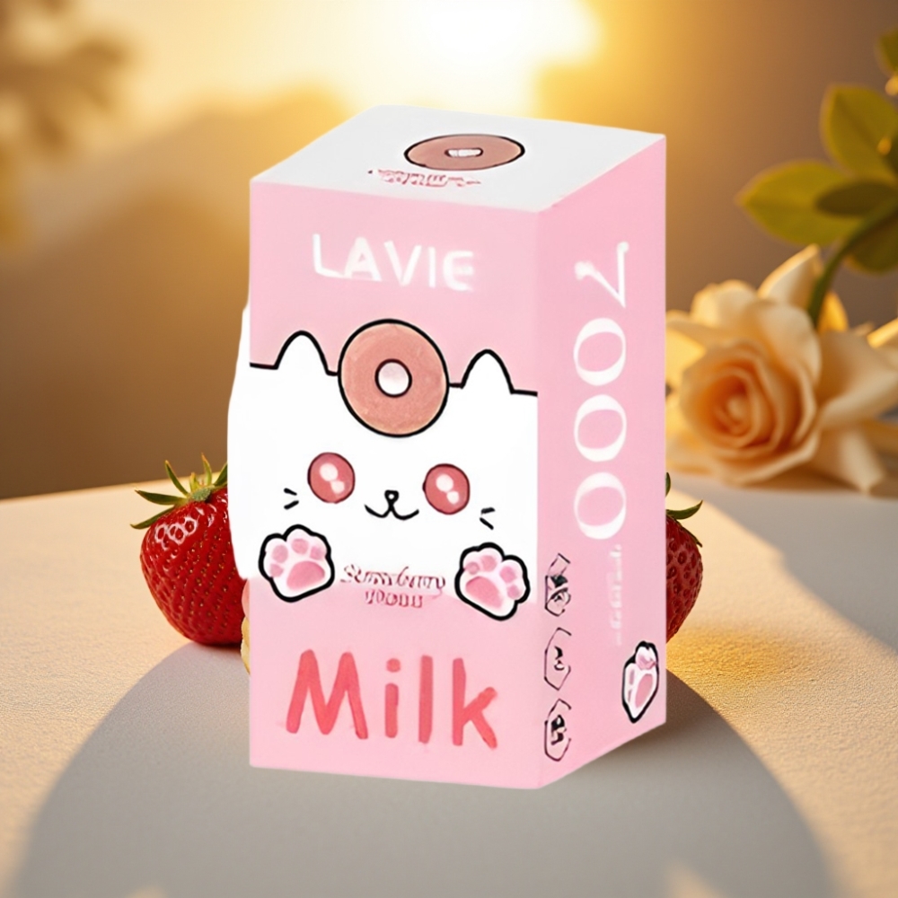 LAVIE Milk 7000 Puffs Beignet Fraise - 16ML, 600mAh, Type C