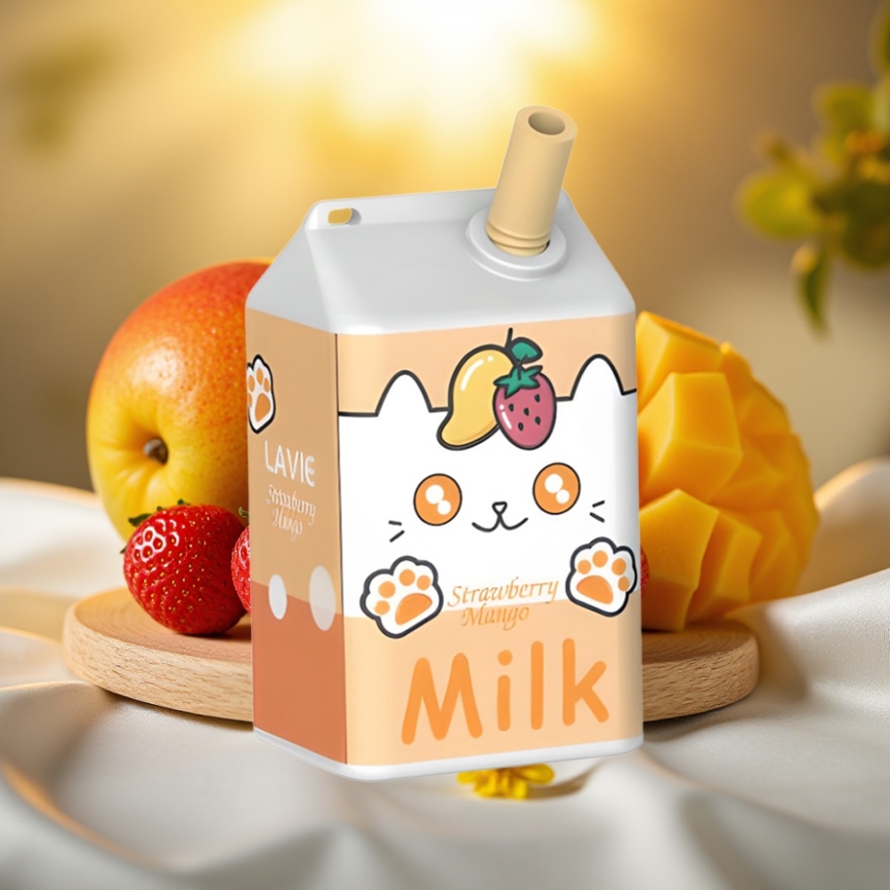 LAVIE Milk 7000 Puffs Fraise Mangue - 16ML, 600mAh, Type C