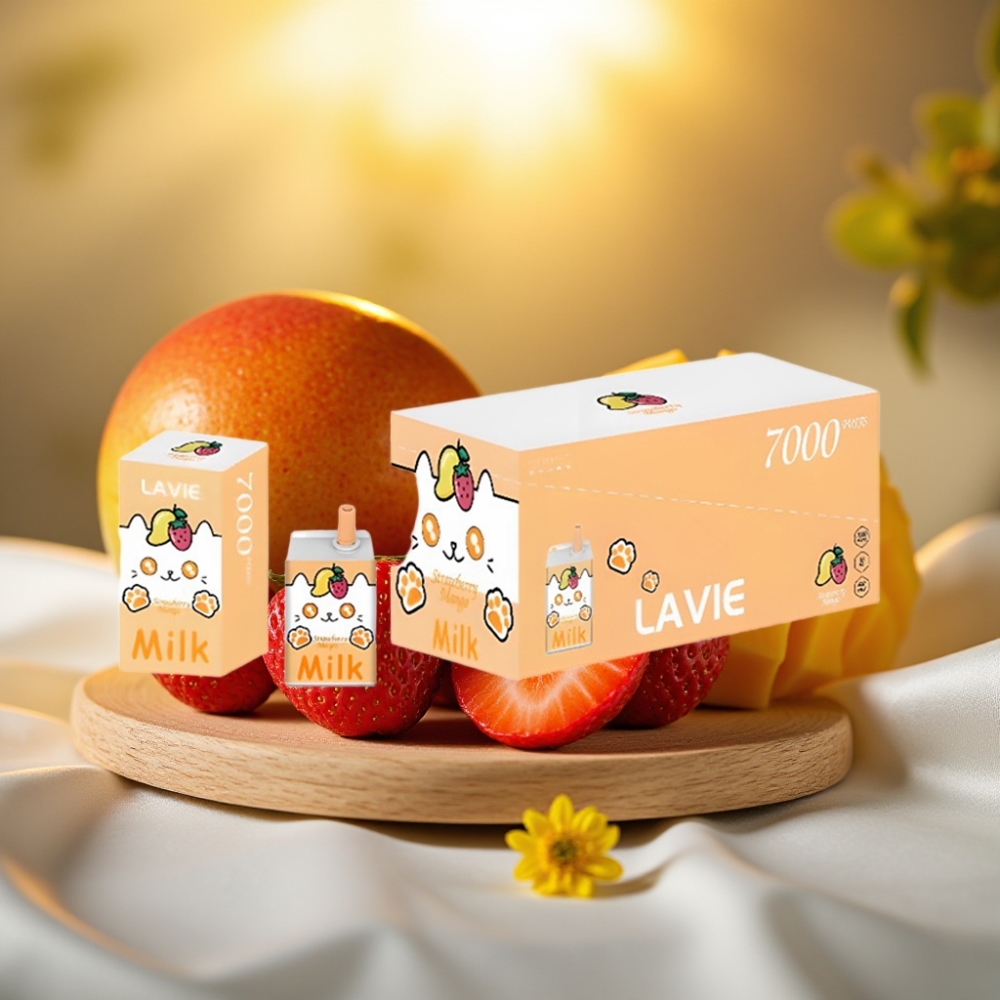 LAVIE Milk 7000 Puffs Fraise Mangue - 16ML, 600mAh, Type C