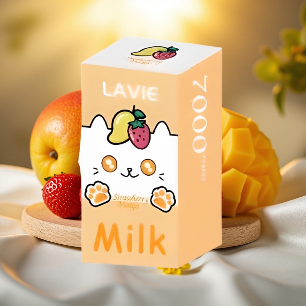 LAVIE Milk 7000 Puffs Fraise Mangue - 16ML, 600mAh, Type C