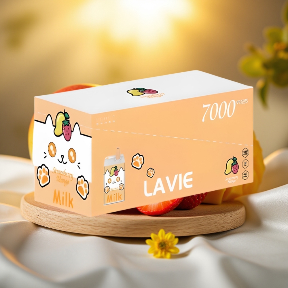 LAVIE Milk 7000 Puffs Fraise Mangue - 16ML, 600mAh, Type C
