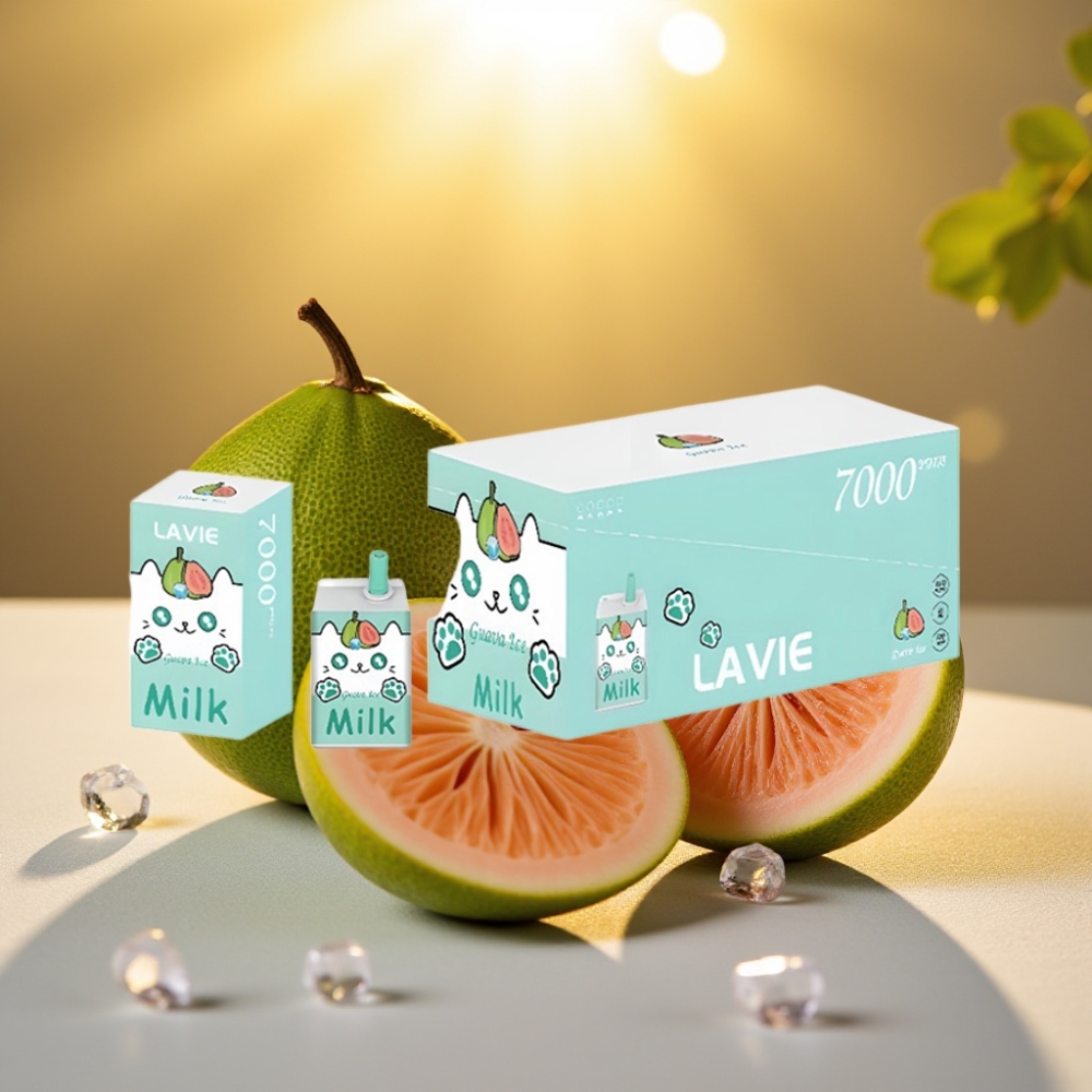 LAVIE Milk 7000 Puffs Goyave Glacée - 16ML, 600mAh, Type C