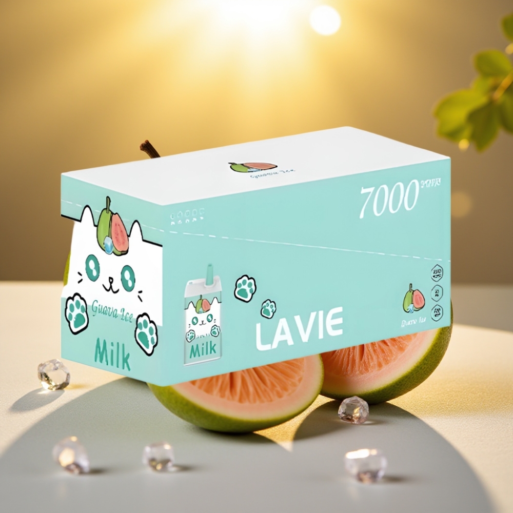 LAVIE Milk 7000 Puffs Goyave Glacée - 16ML, 600mAh, Type C