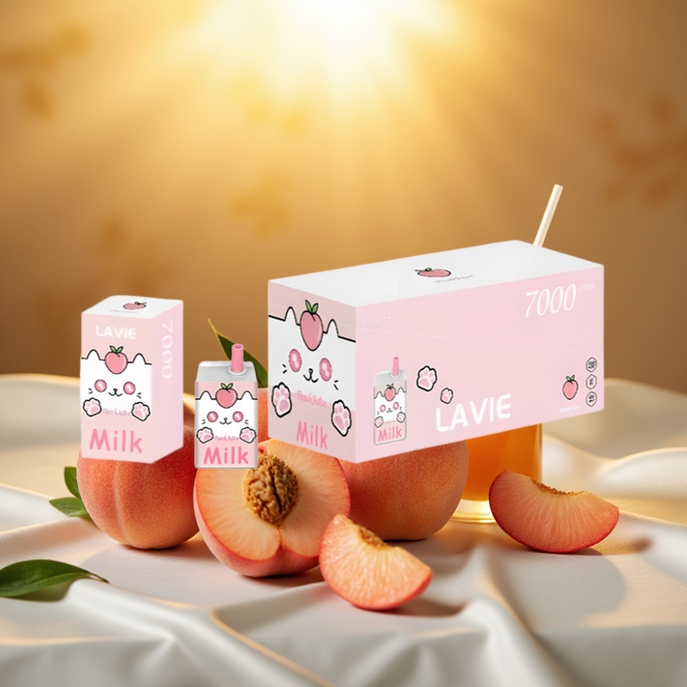 LAVIE Milk 7000 Puffs Jus de Pêche 16ML 600mAh Type C 0%/2%/5% Nicotine