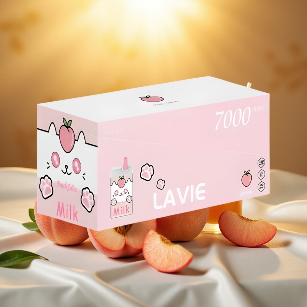 LAVIE Milk 7000 Puffs Jus de Pêche 16ML 600mAh Type C 0%/2%/5% Nicotine