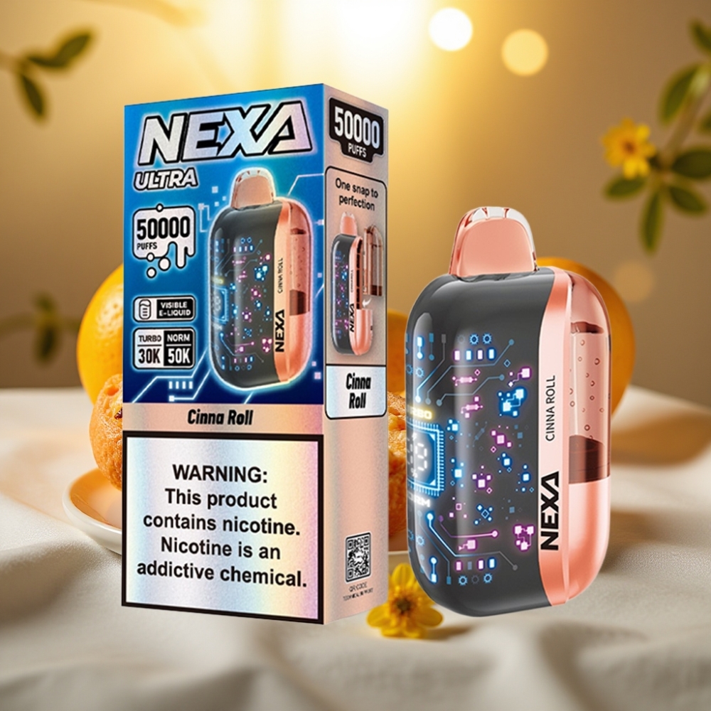 NEXA Ultra 50K Disposable Vape Cinna Roll 20ml 50000 Puffs 5%