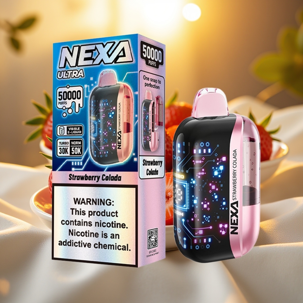 NEXA Ultra 50K Disposable Vape Fraise Colada 20ml 5% 50000 Puffs Type-C
