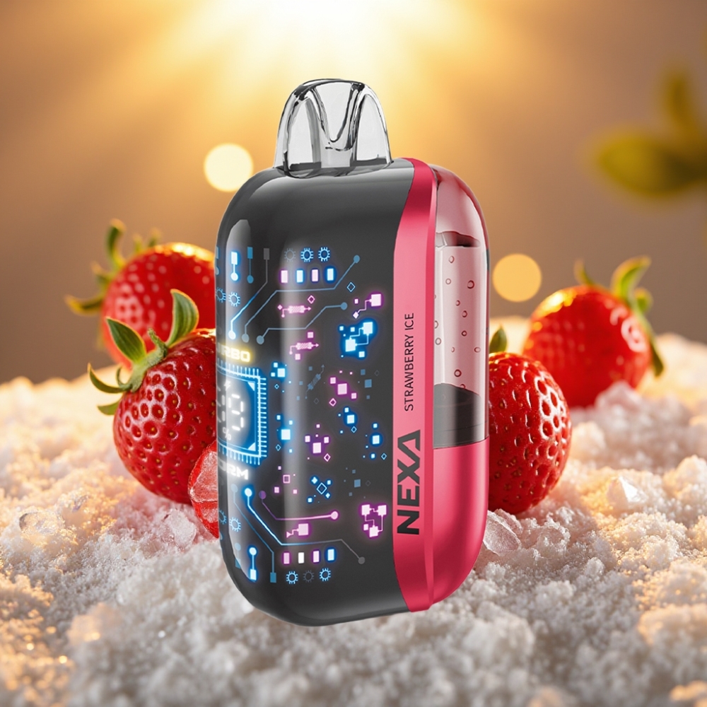 NEXA Ultra 50K Fraise Glacée - 20ml, 5% Nicotine, Écran 3D