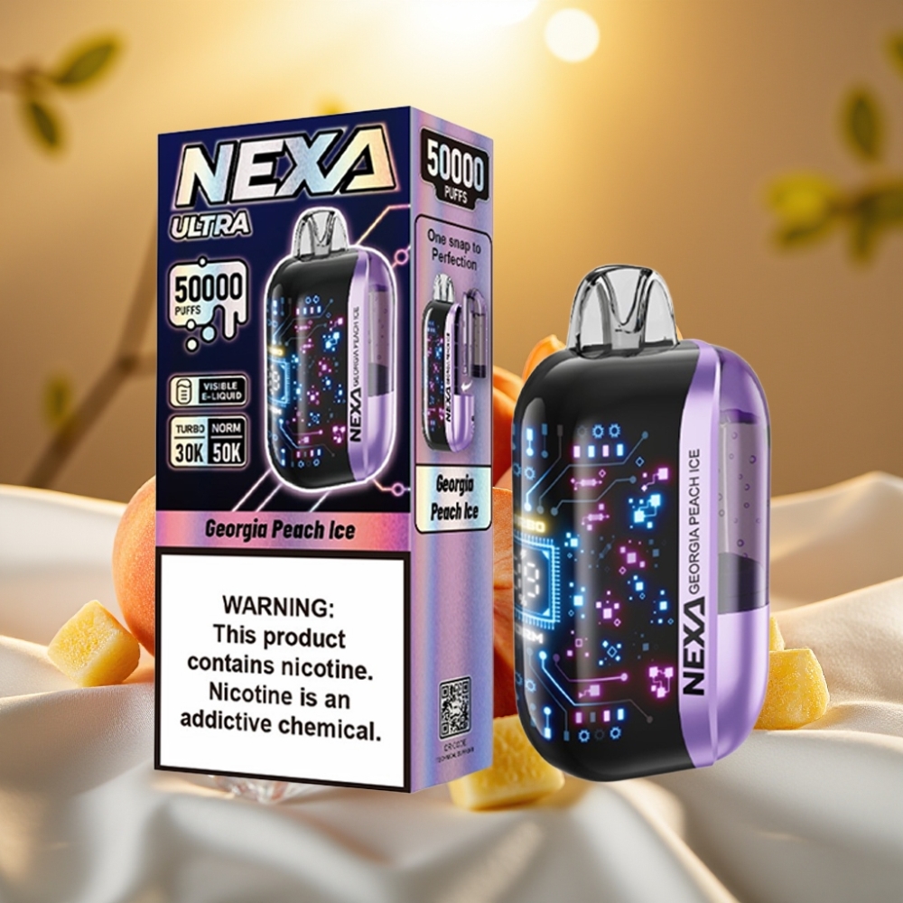 NEXA Ultra 50K Pêche Glacée de Géorgie - 20ml, 800mAh, 5% Nicotine, Type-C