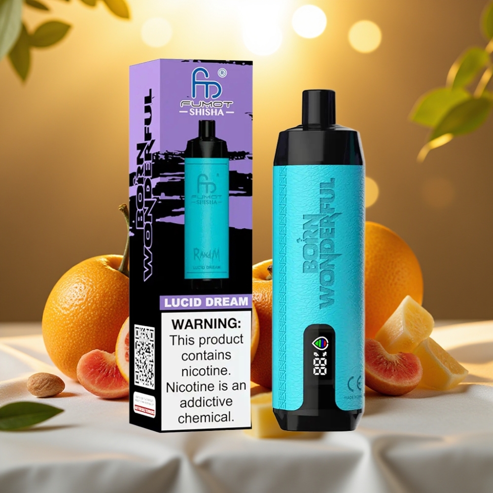 RandM Fumot Shisha 10000 Puffs - 18ml, 0.5% Nicotine, Rêve Lucide