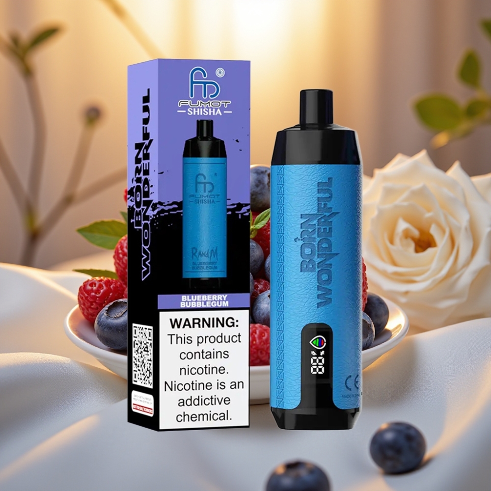 RandM Fumot Shisha 10000 Puffs - 18ml, 0.6ohm, Type-C - Bubblegum Myrtille