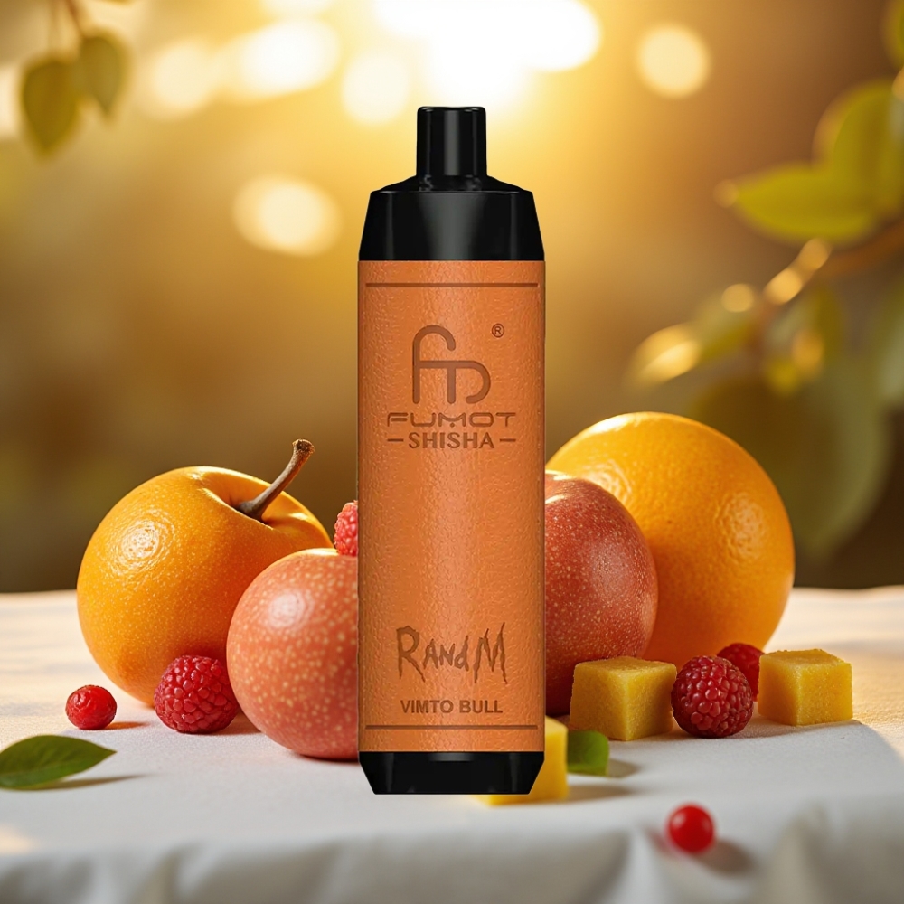 RandM Fumot Shisha 10000 Puffs - 18ml, 850mAh, 0.6ohm, Vimto Taureau