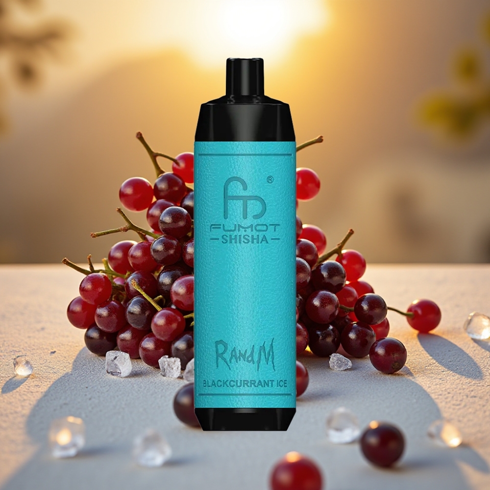 RandM Fumot Shisha 10000 Puffs Disposable Vape Cassis Glace 18ml 850mAh Type-C