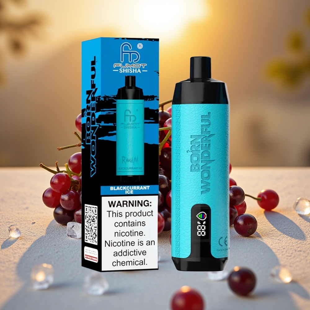 RandM Fumot Shisha 10000 Puffs Disposable Vape Cassis Glace 18ml 850mAh Type-C
