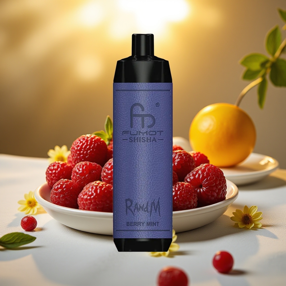 RandM Fumot Shisha 10000 Puffs Disposable Vape Menthe Baies - 18ml, 0.6ohm, Type-C