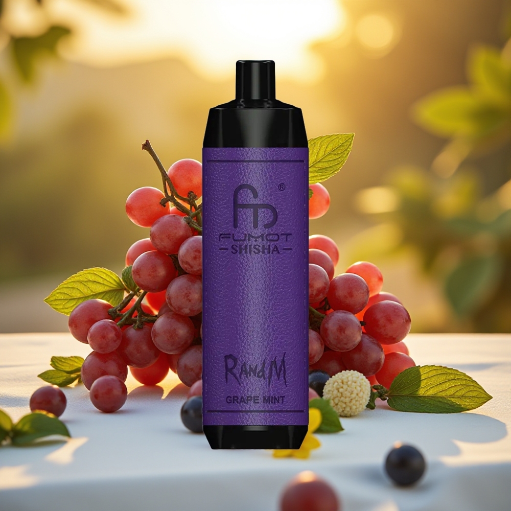 RandM Fumot Shisha 10000 Puffs Disposable Vape Raisin Menthe – 18ml, 850 mAh, 0.6ohm