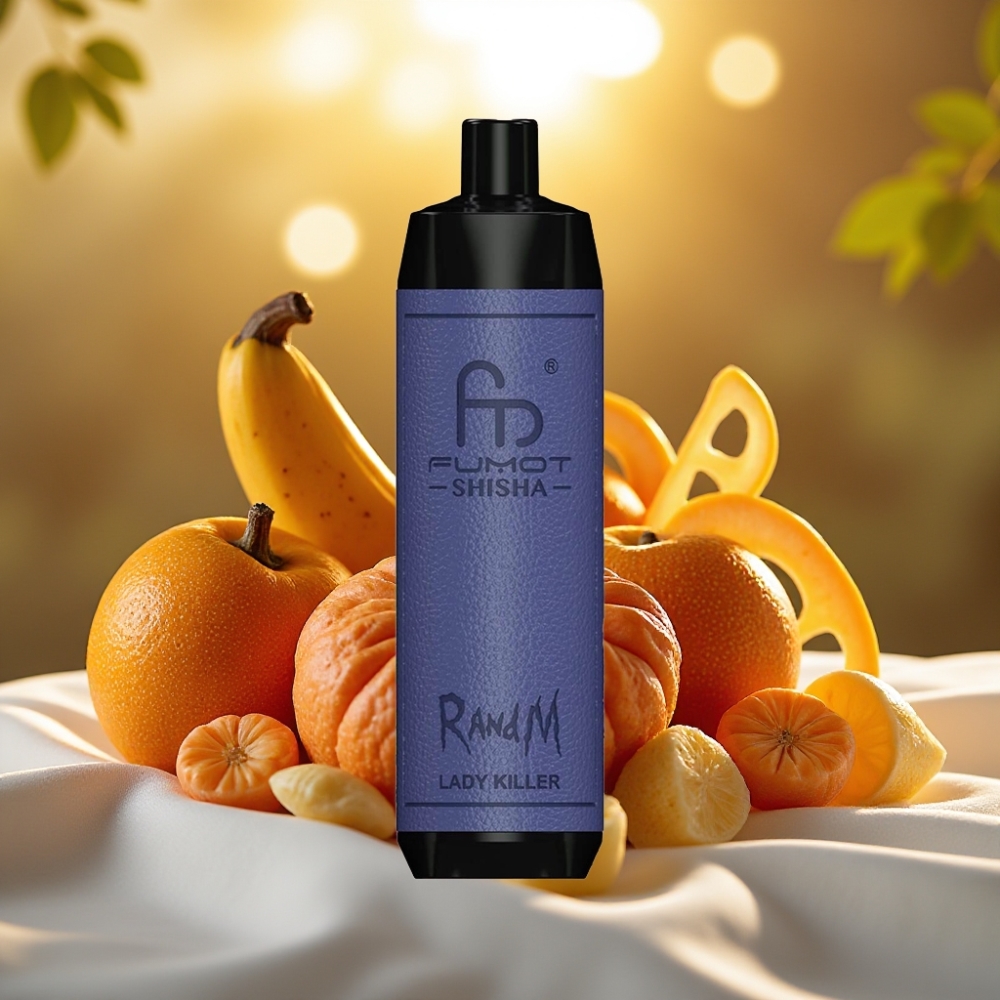 RandM Fumot Shisha 10000 Puffs - Lady Killer (Tueuse de Cœur), 18ml, 0.5% Nicotine