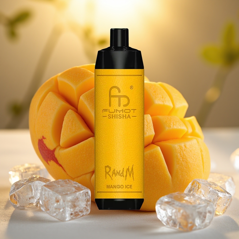 RandM Fumot Shisha 10000 Puffs - Mangue Glacé, 18ml, 0.5% Nicotine