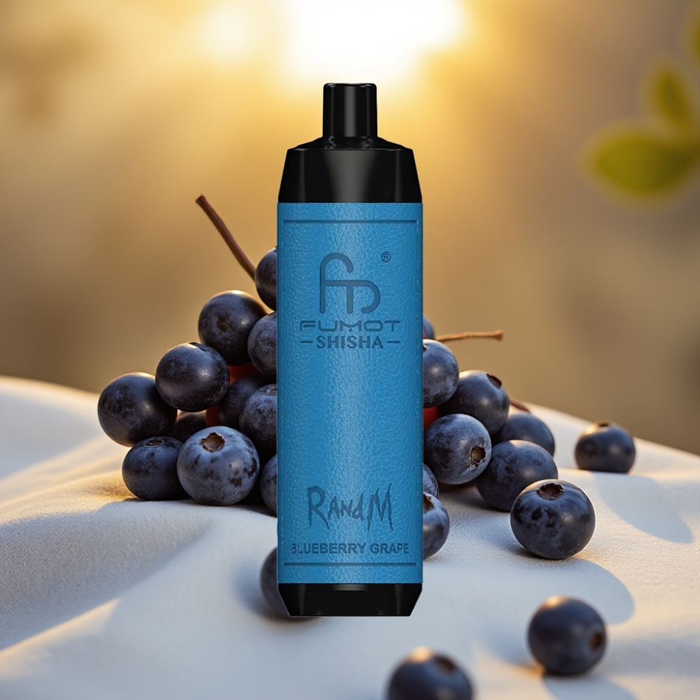 RandM Fumot Shisha 10000 Puffs Myrtille Raisin - 18ml, 0.6ohm, Type-C