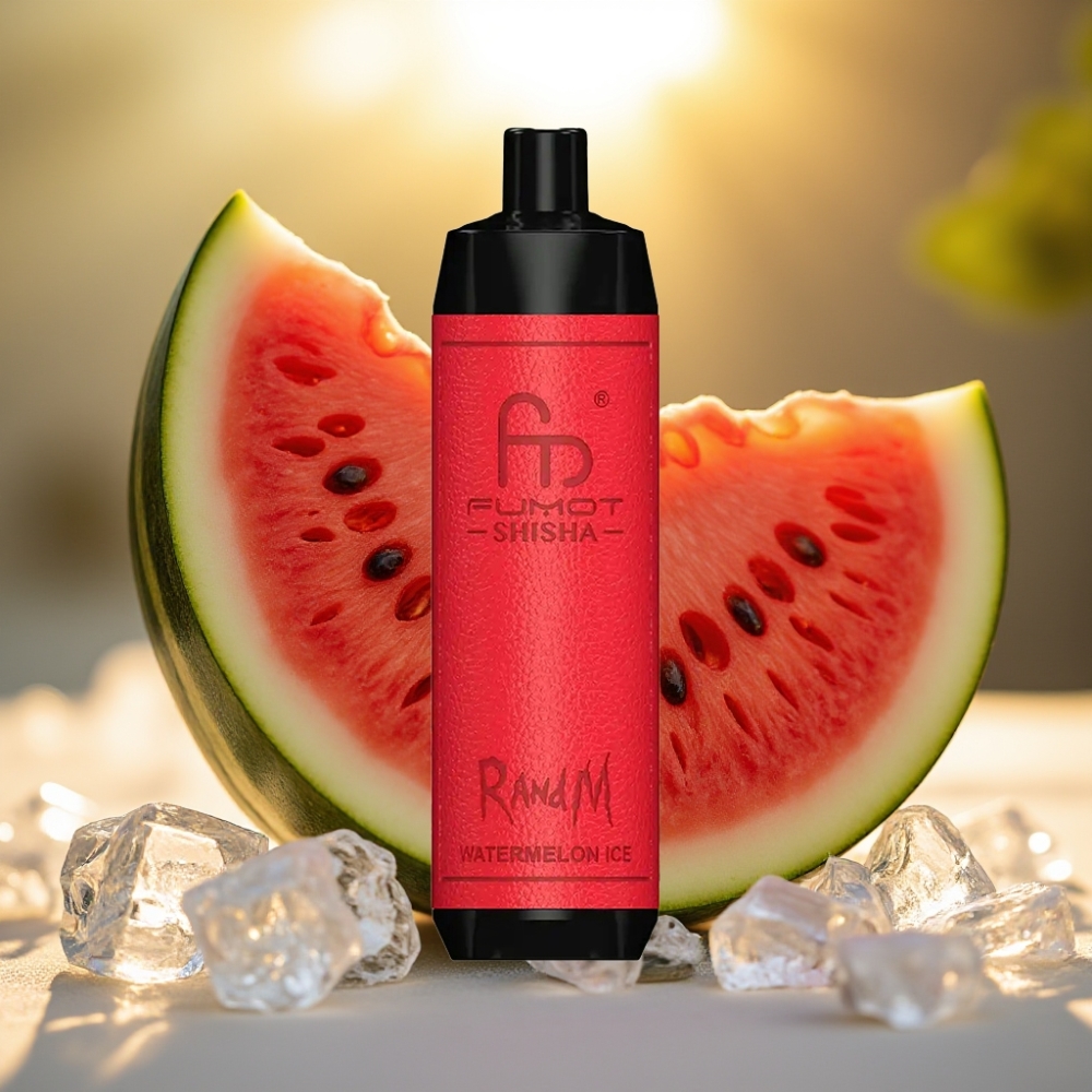 RandM Fumot Shisha 10000 Puffs - Pastèque Glacée, 18ml, 0.5% Nicotine, Type-C