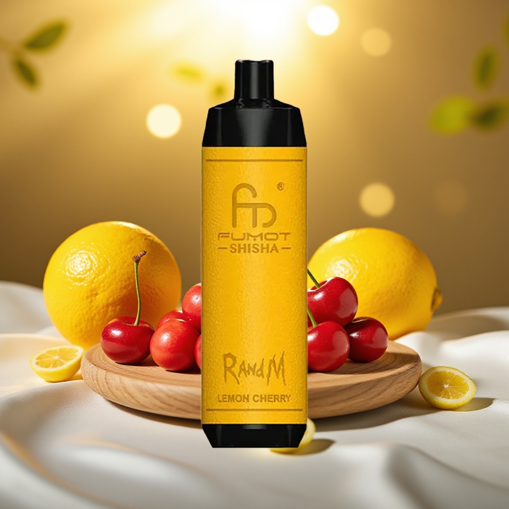 RandM Fumot Shisha 10000 Puffs e-cigarette jetable Citron Cerise, 18ml, 0.6ohm