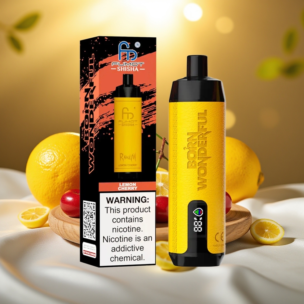 RandM Fumot Shisha 10000 Puffs e-cigarette jetable Citron Cerise, 18ml, 0.6ohm