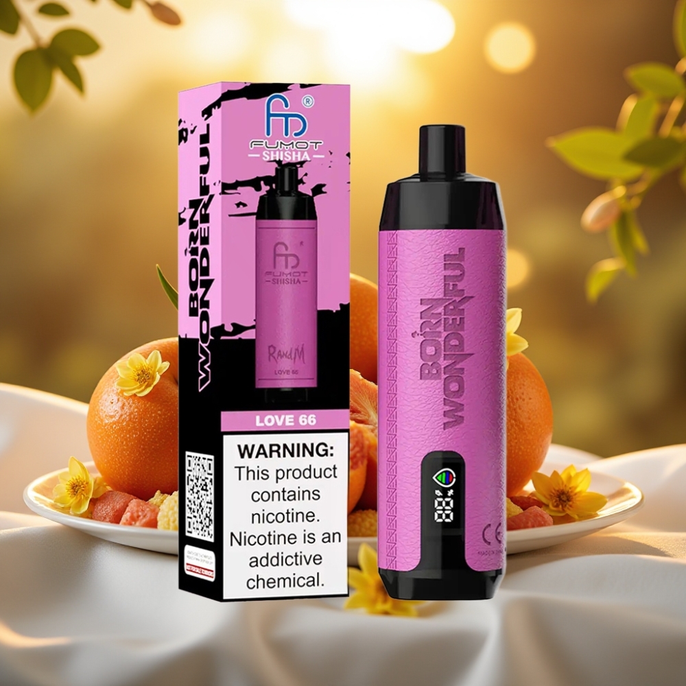 RandM Fumot Shisha 10000 Puffs e-cigarette jetable Love 66, 18ml, 0.5% nicotine