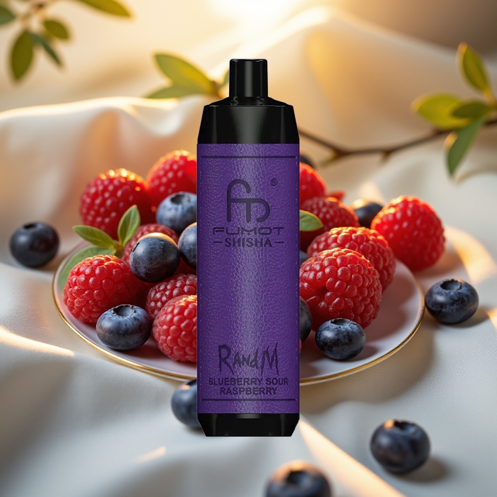 RandM Fumot Shisha Myrtille Framboise Acidulée 10000 Puffs 18ml 0.5% Nicotine